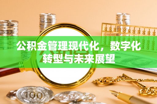 阳泉公积金管理现代化，数字化转型与未来展望
