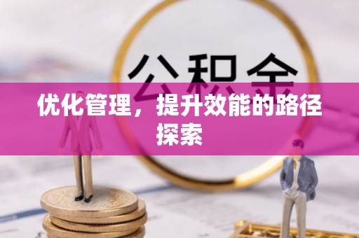 阳泉优化管理，提升效能的路径探索